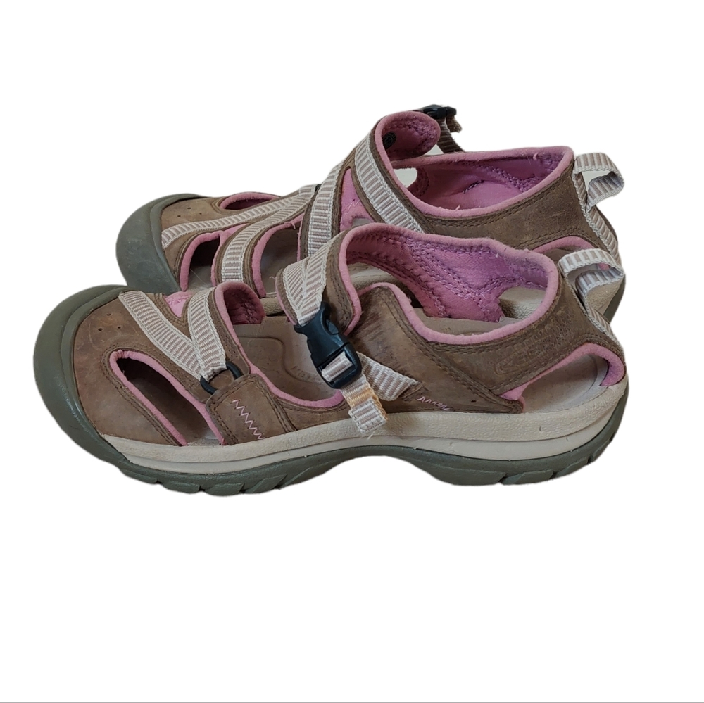 KEEN mystic hiking river sandals tan brown pink women's 8